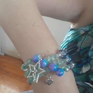 Handmade memory wire bracelet